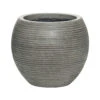 Abby Ball Plant Pot - Ridged Dark Grey -Plants Sale Store 6FSTRIGA2