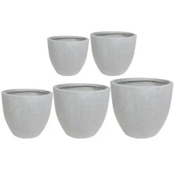 Ace Planters - Set Of 5 - Grey