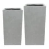 Amfa Tall Square Planters - Set Of 2 - Grey -Plants Sale Store Amfa Tall Square Planters Set of 2 Grey