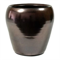Amora Plant Pot - Black Gold -Plants Sale Store Amora Plant Pot Black Gold 21x21cm