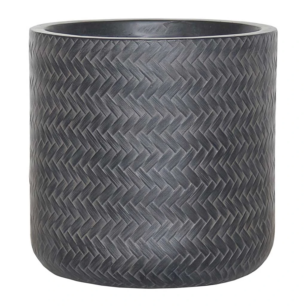 Angle Cylinder Plant Pot - Anthracite 2 Angle Cylinder Plant Pot - Anthracite