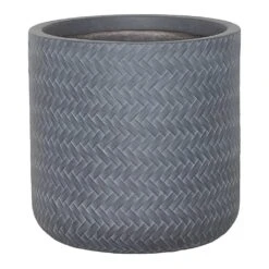 Angle Cylinder Plant Pot - Grey -Plants Sale Store Angle Cylinder Plant Pot Grey