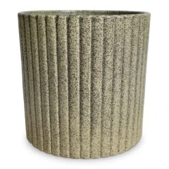 Azalea Ribbed Plant Pot - Speckled Green Stone -Plants Sale Store Azalea Ribbed Plant Pot Speckled Green Stone 20x20cm
