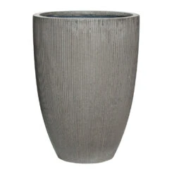 Ben Planter - Ridged Dark Grey