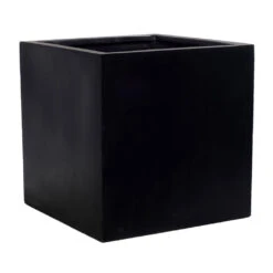 Block Natural Planter - Black -Plants Sale Store Block Natural Planter Black 30x30x30cm
