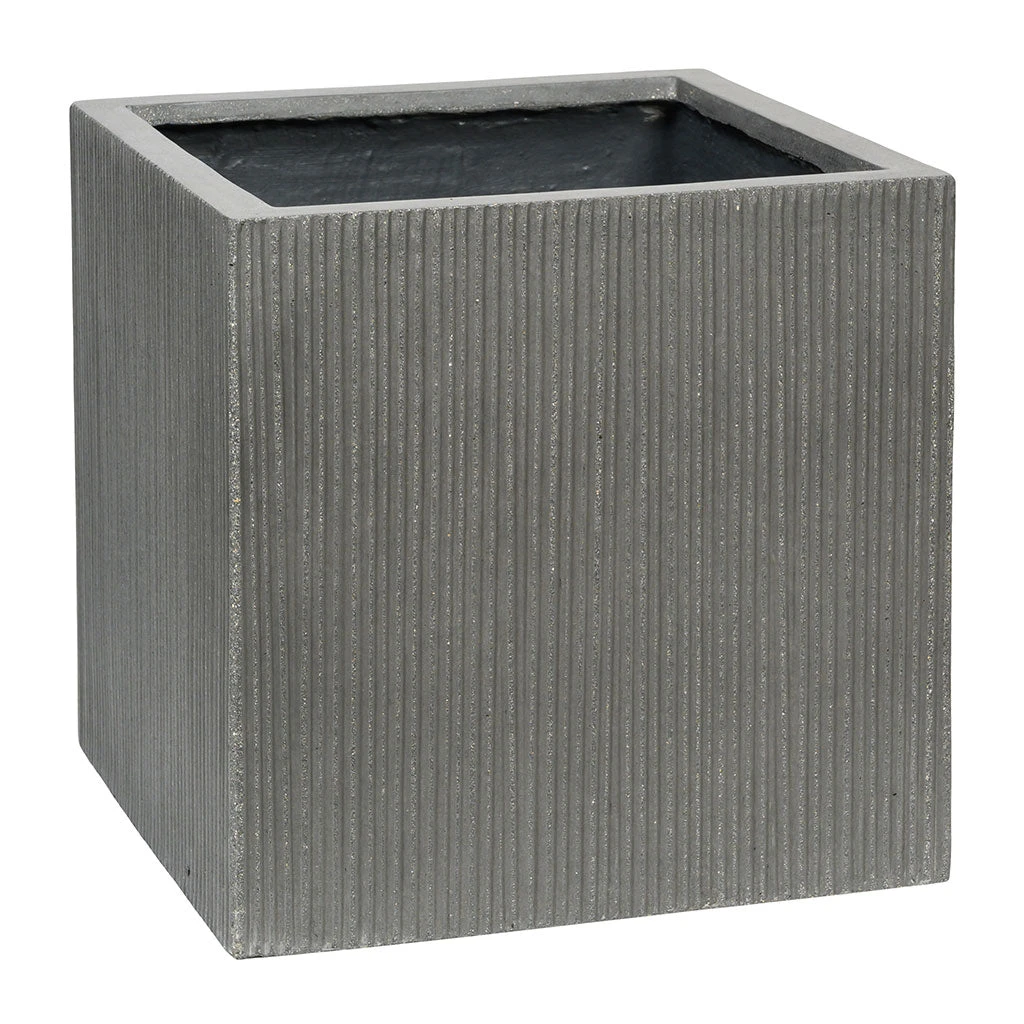 Block Planter - Ridged Dark Grey 4 Block Planter - Ridged Dark Grey - Image 2