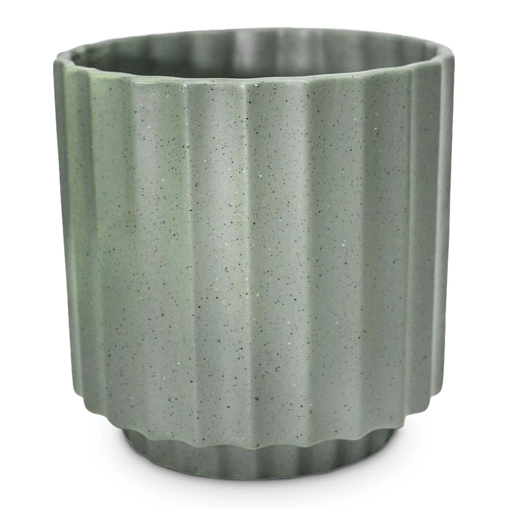 Bourton Scalloped Plant Pot - Sage 9 Bourton Scalloped Plant Pot - Sage - Image 7