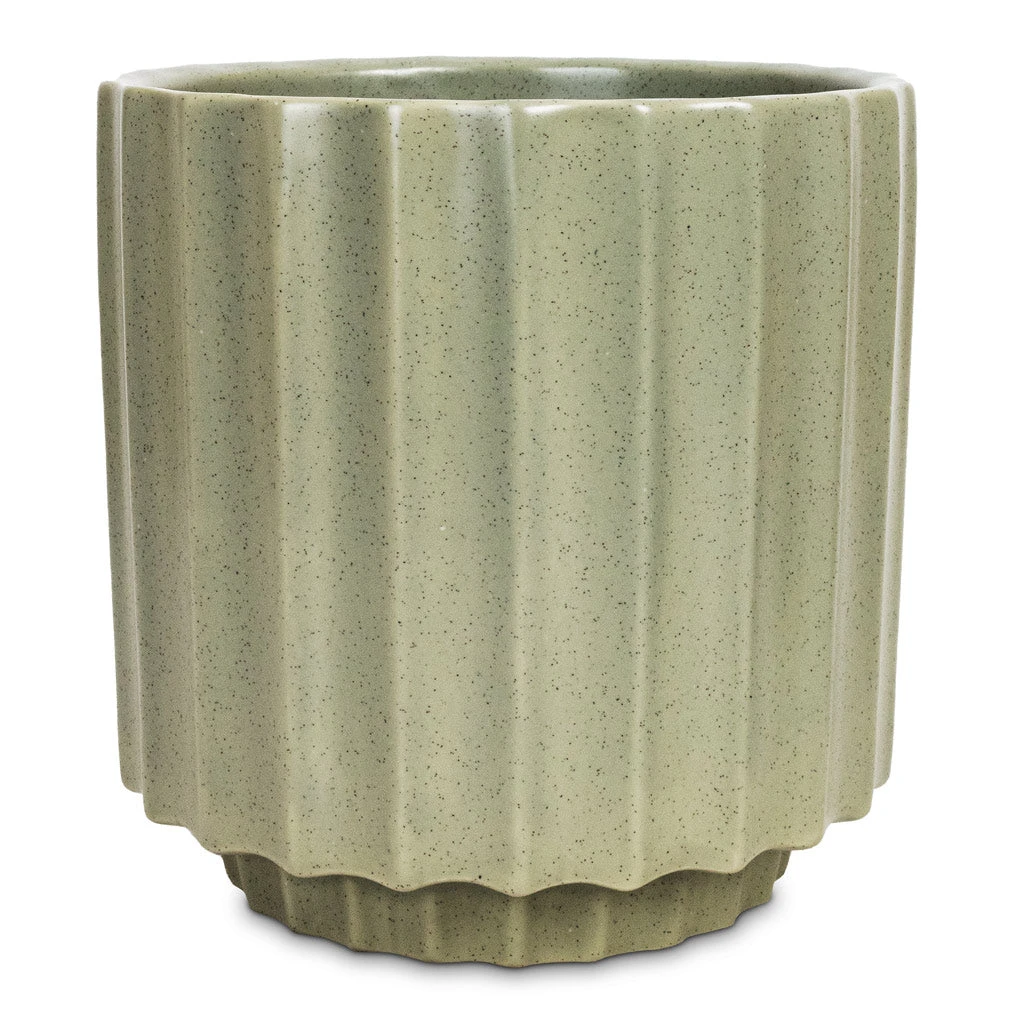 Bourton Scalloped Plant Pot - Sage 3 Bourton Scalloped Plant Pot - Sage