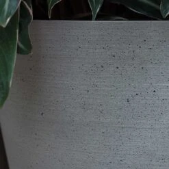 Bucket Refined Planter - Clouded Grey -Plants Sale Store Bucket Refined Planter Clouded Grey Textured Sandstone