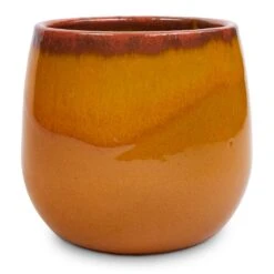 Charlotte Plant Pot - Spiced Ochre -Plants Sale Store Charlotte Plant Pot Ochre 15x13cm