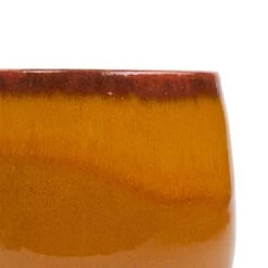 Charlotte Plant Pot - Spiced Ochre -Plants Sale Store Charlotte Plant Pot Ochre 15x13cm Swatch