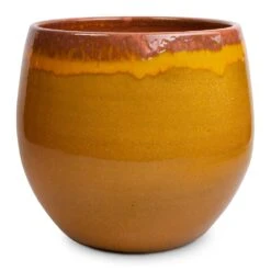 Charlotte Plant Pot - Spiced Ochre -Plants Sale Store Charlotte Plant Pot Ochre 33x30cm