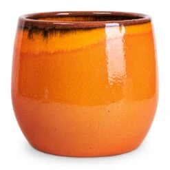 Charlotte Plant Pot - Orange -Plants Sale Store Charlotte Plant Pot Orange 23x20cm