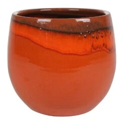 Charlotte Plant Pot - Orange -Plants Sale Store Charlotte Plant Pot Red Orange Large
