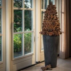 Claire Artstone Tall Planter - Black -Plants Sale Store Claire Artstone Tall Planter Black 2