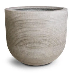 Cody Plant Pot - Ridged Cement -Plants Sale Store Cody Plant Pot Ridged Cement 35x31cm