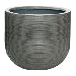 Cody Plant Pot - Ridged Dark Grey -Plants Sale Store Cody Plant Pot Ridged Dark Grey 42x37cm