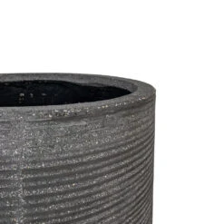 Cody Plant Vase - Ridged Dark Grey -Plants Sale Store Cody Plant Vase Ridged Dark Grey 28x45cm 1