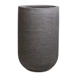 Cody Plant Vase - Ridged Dark Grey -Plants Sale Store Cody Plant Vase Ridged Dark Grey 35x55cm 1