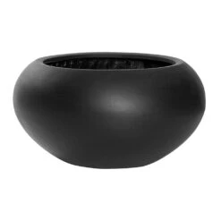 Cora Natural Bowl Planter - Black -Plants Sale Store Cora Natural Planter Black 47x25.5cm
