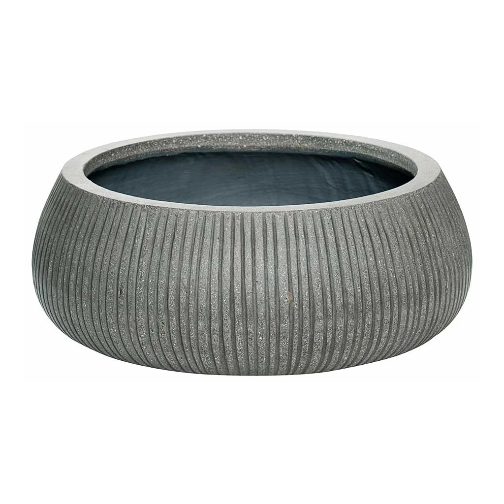 Eileen Plant Bowl - Ridged Dark Grey 3 Eileen Plant Bowl - Ridged Dark Grey