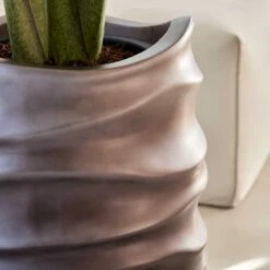 Gradient Lee Couple Planter - Matt Coffee -Plants Sale Store Gradient Lee Planter Matt Coffee 1