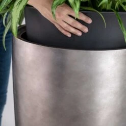 Gradient Partner Planter - Matt Grey -Plants Sale Store Gradient Partner Planter Matt Grey 2