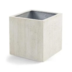 Grigio Cube Planter - Antique White Concrete 12 Grigio Cube Planter - Antique White Concrete -Plants Sale Store Grigio Cube Planter Antique White Concrete Style