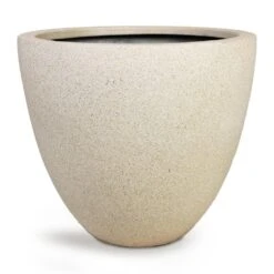 Grigio Egg Pot Planter - Antique White Concrete -Plants Sale Store Grigio Egg Pot Planter Antique White Concrete 32x29cm