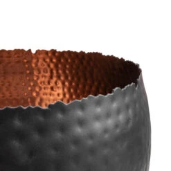 Hammered Bowl - Black With Copper -Plants Sale Store Hammered Bowl Black with Copper SWATCH 2