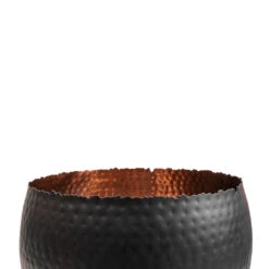 Hammered Bowl - Black With Copper -Plants Sale Store Hammered Bowl Black with Copper SWATCH 3