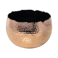 Hammered Bowl - Copper With Black -Plants Sale Store Hammered Bowl Copper Black19cm