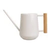 Indoor Watering Can 0.7L - Stone With Beech Handle 1 Indoor Watering Can 0.7L - Stone With Beech Handle -Plants Sale Store Indoor Watering Can 0.7L Stone with Beech Handle