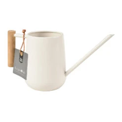 Indoor Watering Can 0.7L - Stone With Beech Handle -Plants Sale Store Indoor Watering Can 07L Stone Beech Handle