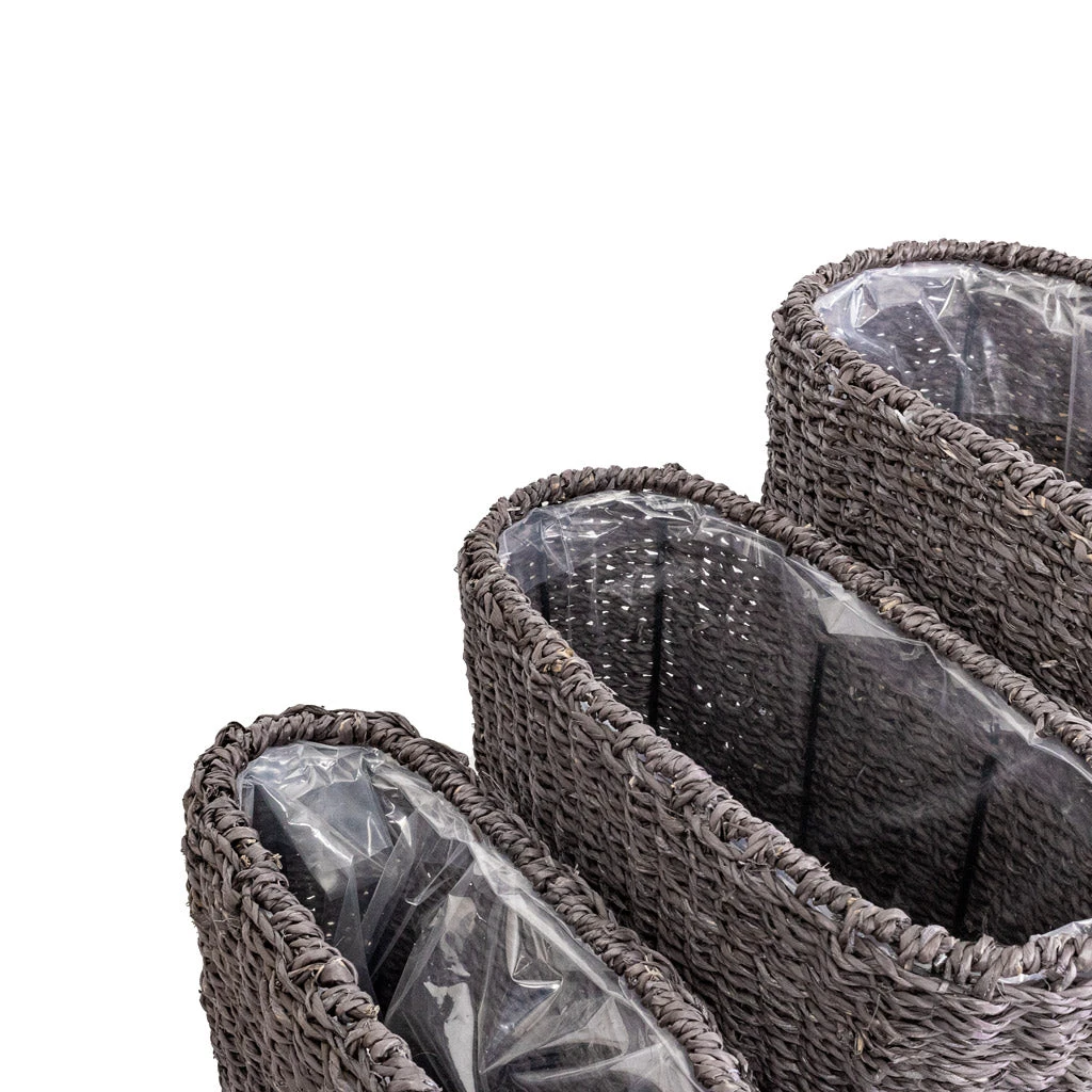 Isaac Plant Baskets - Set Of 3 - Oval - Black 14 Isaac Plant Baskets - Set Of 3 - Oval - Black - Image 12