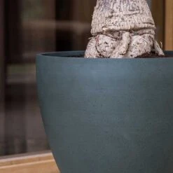 Jesslyn Refined Planter - Pine Green -Plants Sale Store Jesslyn Refined Planter Pine Green Sandstone Textures