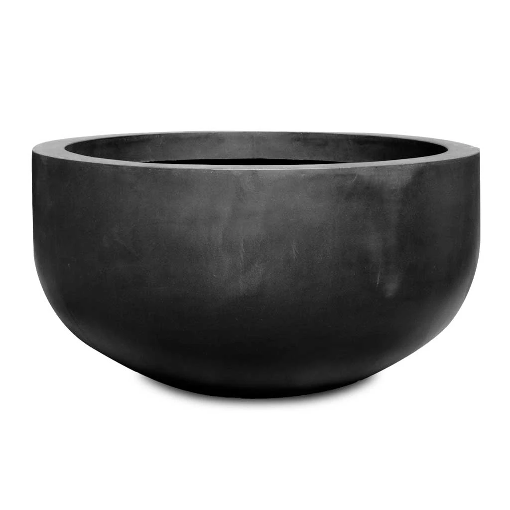 Jumbo City Bowl Natural Planter - Black 3 Jumbo City Bowl Natural Planter - Black