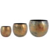 Kian Metal Plant Pots - Set Of 3 - Large - Sky Burn 2 Kian Metal Plant Pots - Set Of 3 - Large - Sky Burn -Plants Sale Store Kian Metal Plant Pots Set of 3 Large Sky Burn
