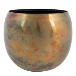 Kian Metal Plant Pots - Set Of 3 - Large - Sky Burn -Plants Sale Store Kian Metal Plant Pots Set of 3 Large Sky Burn Single