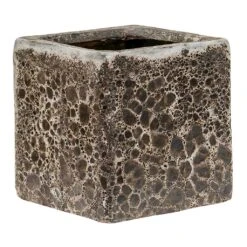 Lava Cube Relic Planter - Black -Plants Sale Store Lava Cube Relic Planter Black Small