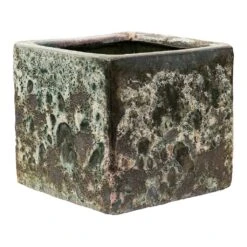 Lava Cube Relic Planter - Jade -Plants Sale Store Lava Cube Relic Planter Jade Large