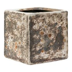 Lava Cube Relic Planter - Rust -Plants Sale Store Lava Cube Relic Planter Rust Small