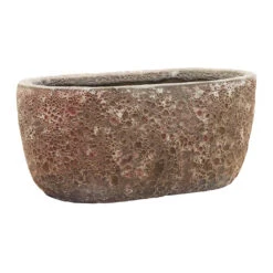 Lava Oval Relic Plant Bowl - Pink -Plants Sale Store Lava Oval Relic Plant Bowl Pink 38x24x19cm