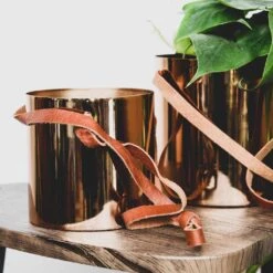 Floro Hanging Plant Pot - Copper -Plants Sale Store Lifestyle Floro Hanging Plant Pot Copper 13x13cm 1