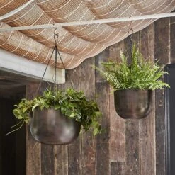 Mayfair Hanging Plant Pot - Mocha -Plants Sale Store Lifestyle Mayfair Hanging Plant Pot Mocha 21x16cm