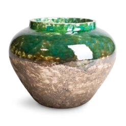 Lindy Jar Plant Pot - Black Green -Plants Sale Store Lindy Jar Plant Pot Black Green 28x20cm