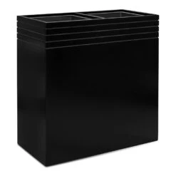 Line-Up Rectangle Planter - Matt Black -Plants Sale Store Line Up Rectangle Planter Matt Black 74x38x75cm