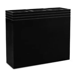 Line-Up Rectangle Planter - Matt Black -Plants Sale Store Line Up Rectangle Planter Matt Black 88x30x75cm