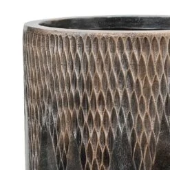 Luxe Lite Comet Cylinder Planter - Bronze -Plants Sale Store Luxe Lite Comet Cylinder Planter Bronze Close Up