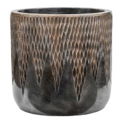 Luxe Lite Comet Cylinder Planter - Bronze -Plants Sale Store Luxe Lite Comet Cylinder Planter Bronze Medium